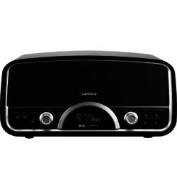 Lenco DR05BT Black - DAB/DAB+/FM RDS Radio and 30W Wireless Speaker Bluetooth Retro Design USB Port